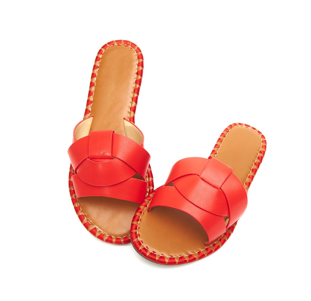 Delightfully Red Slide Sandals 6