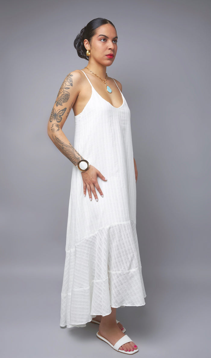 Chasing The Sun White High-Low Maxi Dress