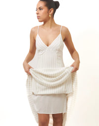 Quite Luxury Irovy Backless Linen Maxi Dress