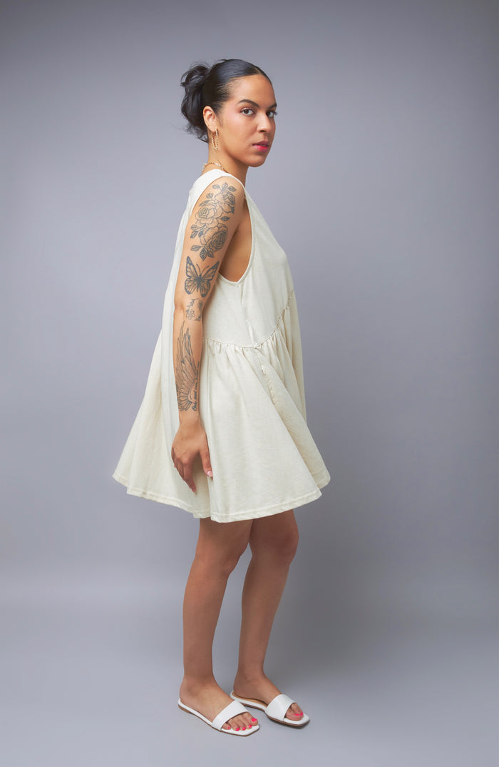 The Look Of Comfort Beige Sleeveless Cover-Up Sun Dress