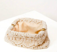 Boho Chic Floral Woven Handbag Cluch