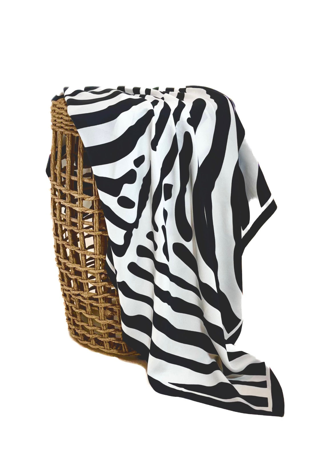 Feminine Allure Large Black Zebra Print Fashion Scarf