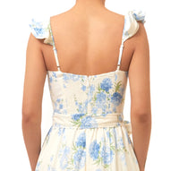 Timeless Glam White Floral Midi Dress