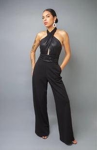 Elegant Affair Lustrous Halter Jumpersuit