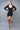 Radiant Bliss Black Shimmering Bodycon Mini Dress