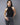 Style Attitude Black Backless Halter Mock Neck Bodysuit