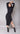 Winter Drama Black Side Slit Ribbed Knit Bodycon Sweater Dress