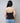 Structured Style Black Open-Back Plunging Peplum Blouse