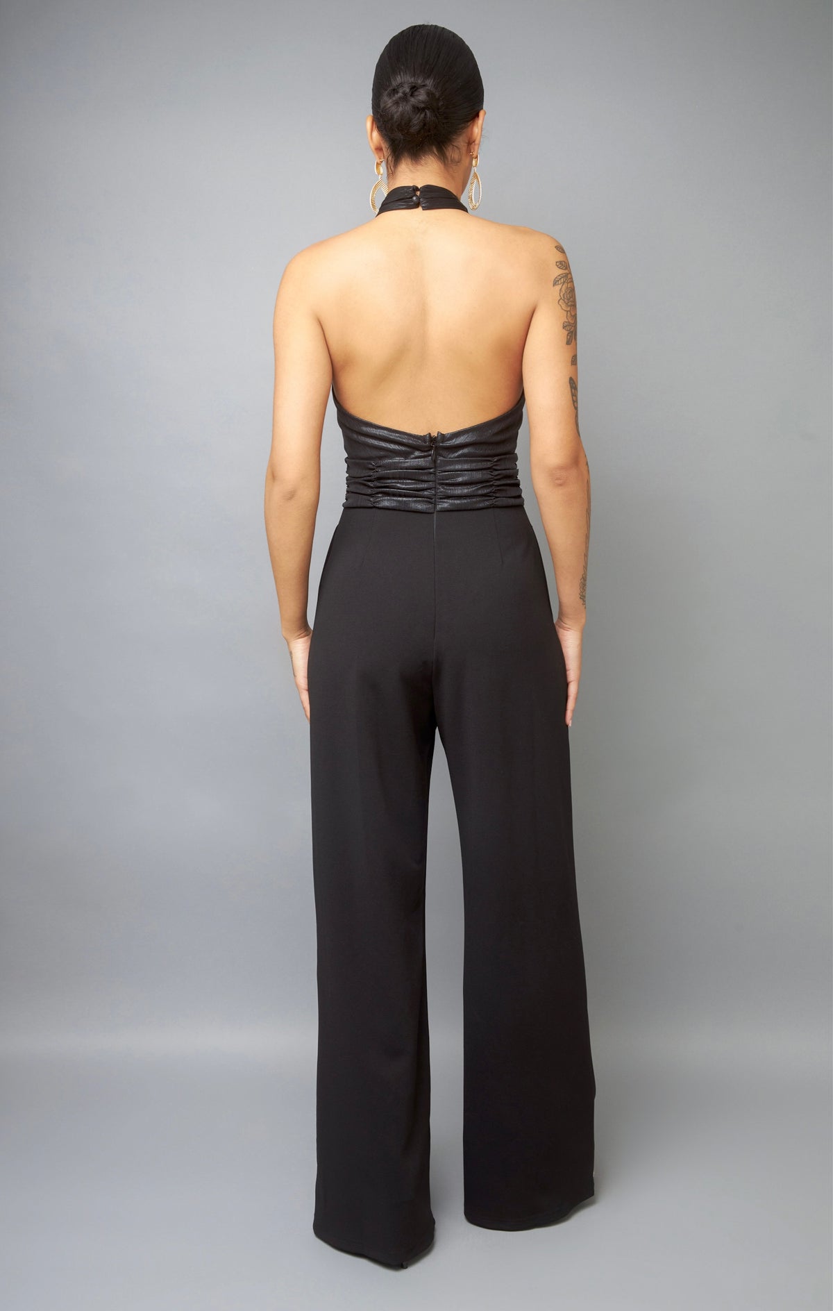 Elegant Affair Lustrous Halter Jumpersuit