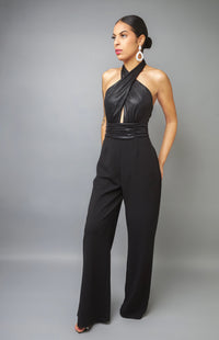 Elegant Affair Lustrous Halter Jumpersuit