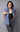 Elevated Style Glam Blue Grey Plush Faux Sleeveless Vest