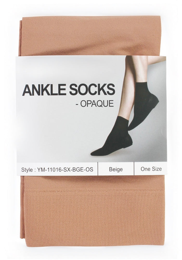 Opaque Non-Run Ankle Socks