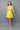 Visual Effect Yellow Strapless Skater Dress