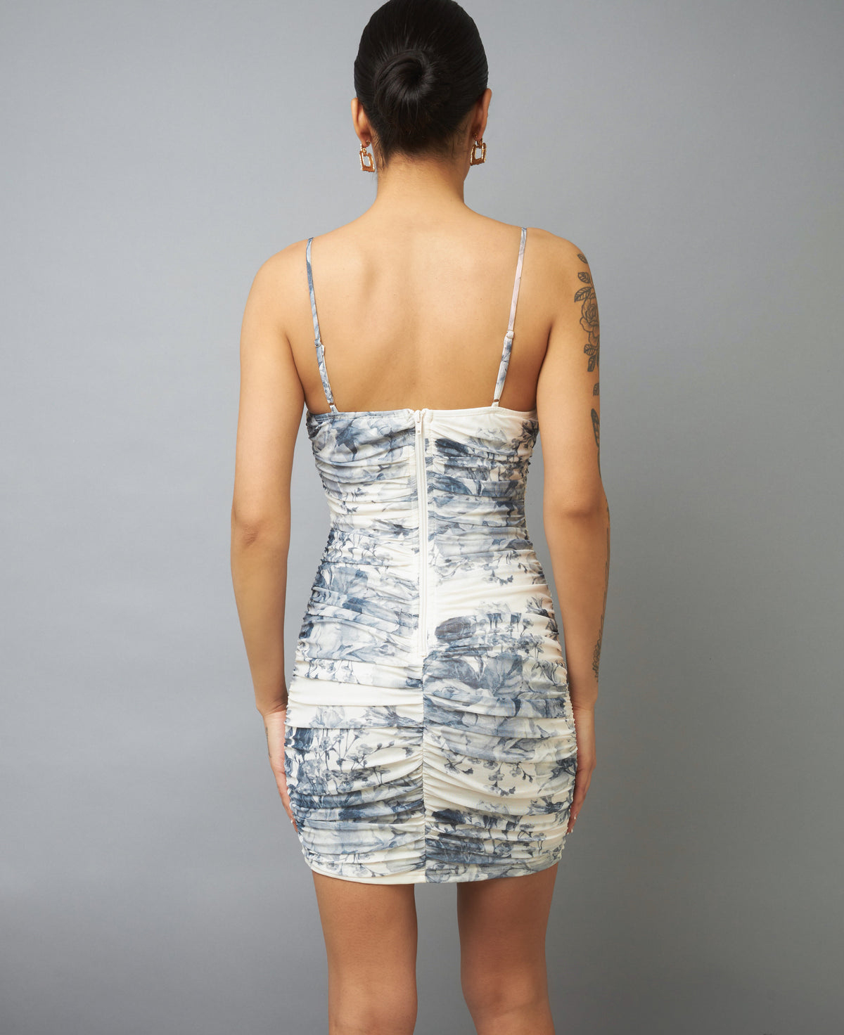 Visual Impact Ink Floral Sleeveless Dress