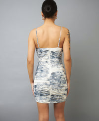 Visual Impact Ink Floral Sleeveless Dress