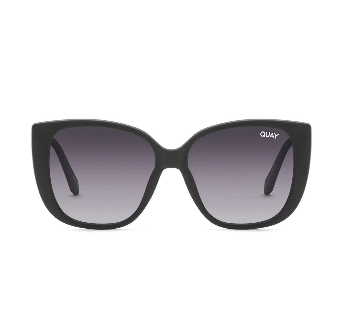 Quay Ever After Black Lux Oversize Designer Sunglasses