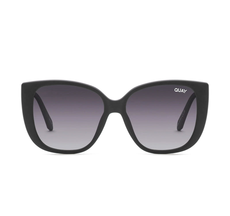 Quay Ever After Black Lux Oversize Designer Sunglasses