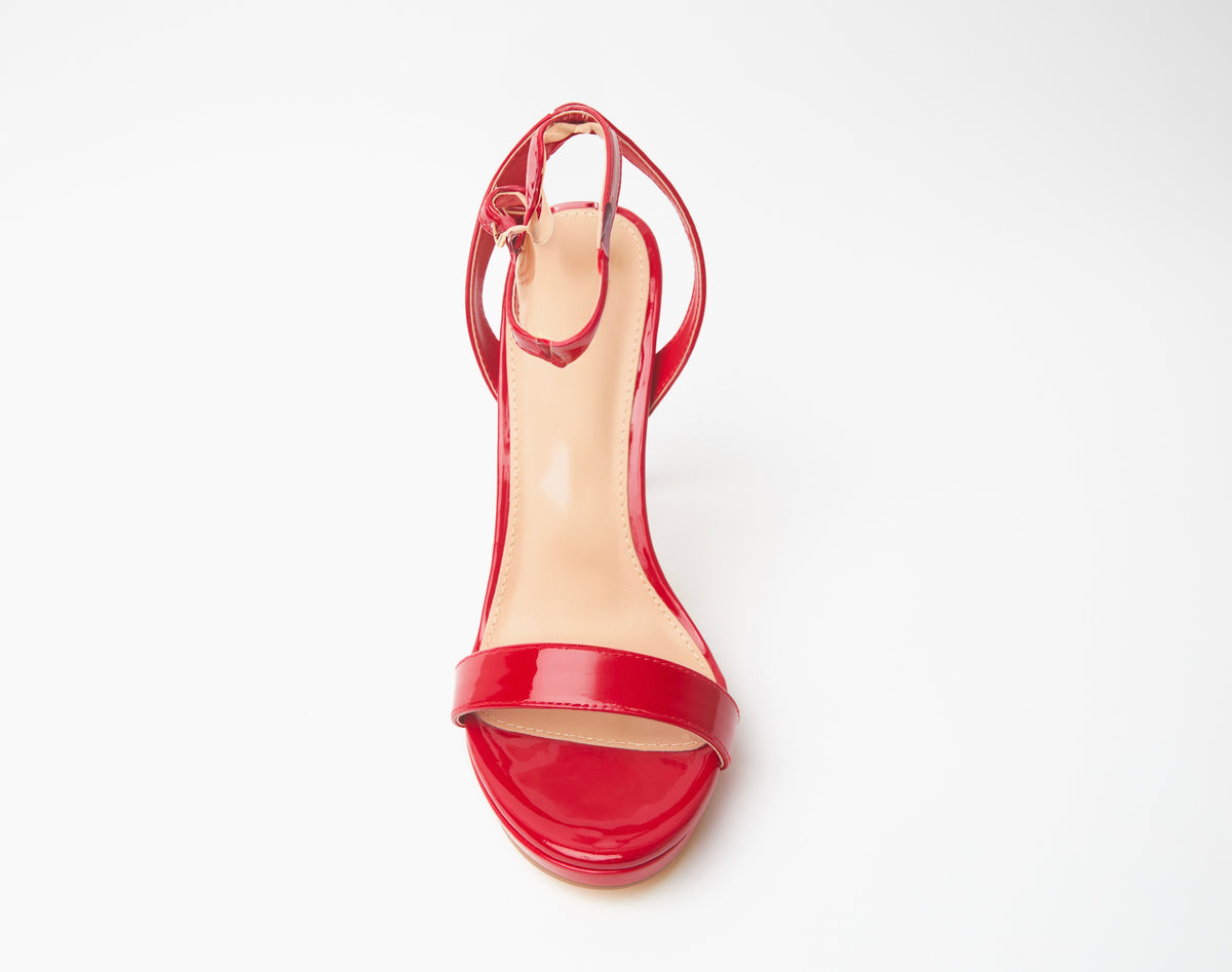 Emily Black Open Toe Heeled Sandals