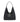 Edgy Chic Black Large Pebbled Vegan Leather Hobo Bag