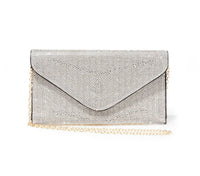 Glamorous  Essentials Gold Rhinestone Embellished Envelope Clutch