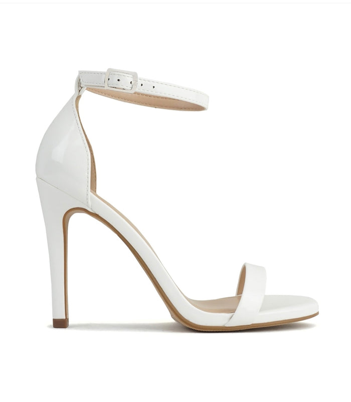 Emily White Open Toe Heeled Sandals