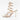 Spiral-Effect Gold Rhinestone Wrap-Around Heeled Sandals
