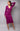 Ultra-Glam Magenta Lurex Surplice Wrap-Style Midi Party Dress