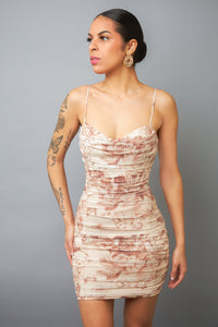 Visual Impact Rose Floral Sleeveless Dress