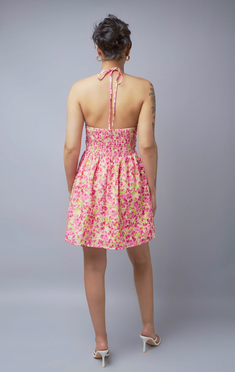 Summer Charm Buttecup Halter-Style Dress