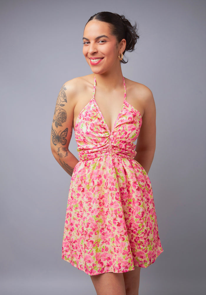 Summer Charm Buttecup Halter-Style Dress