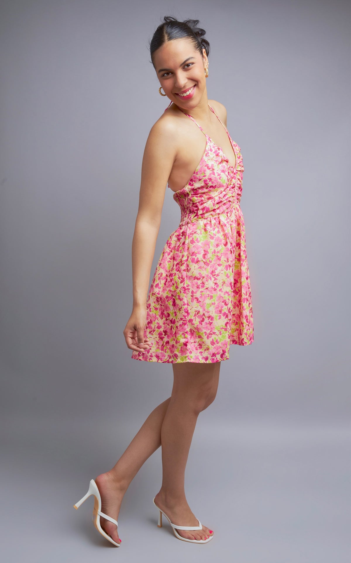 Summer Charm Buttecup Halter-Style Dress