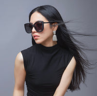 Quay Ever After Black Lux Oversize Designer Sunglasses