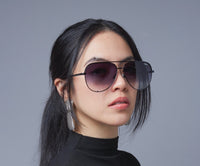 Quay High Key Black Lux Aviator Designer Sunglasses