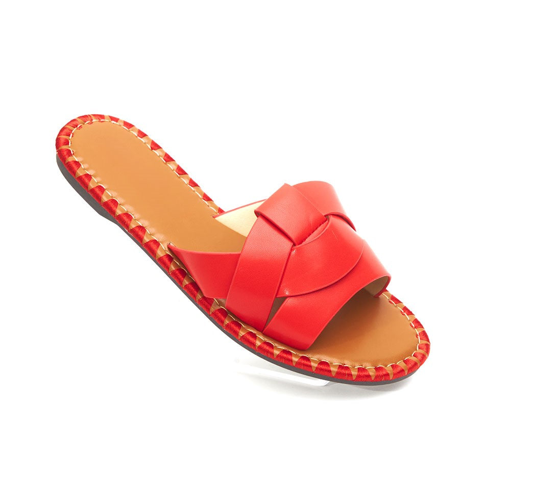 Delightfully Red Slide Sandals