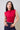 Oh-So Flattering Red Mock Neck Crop Top