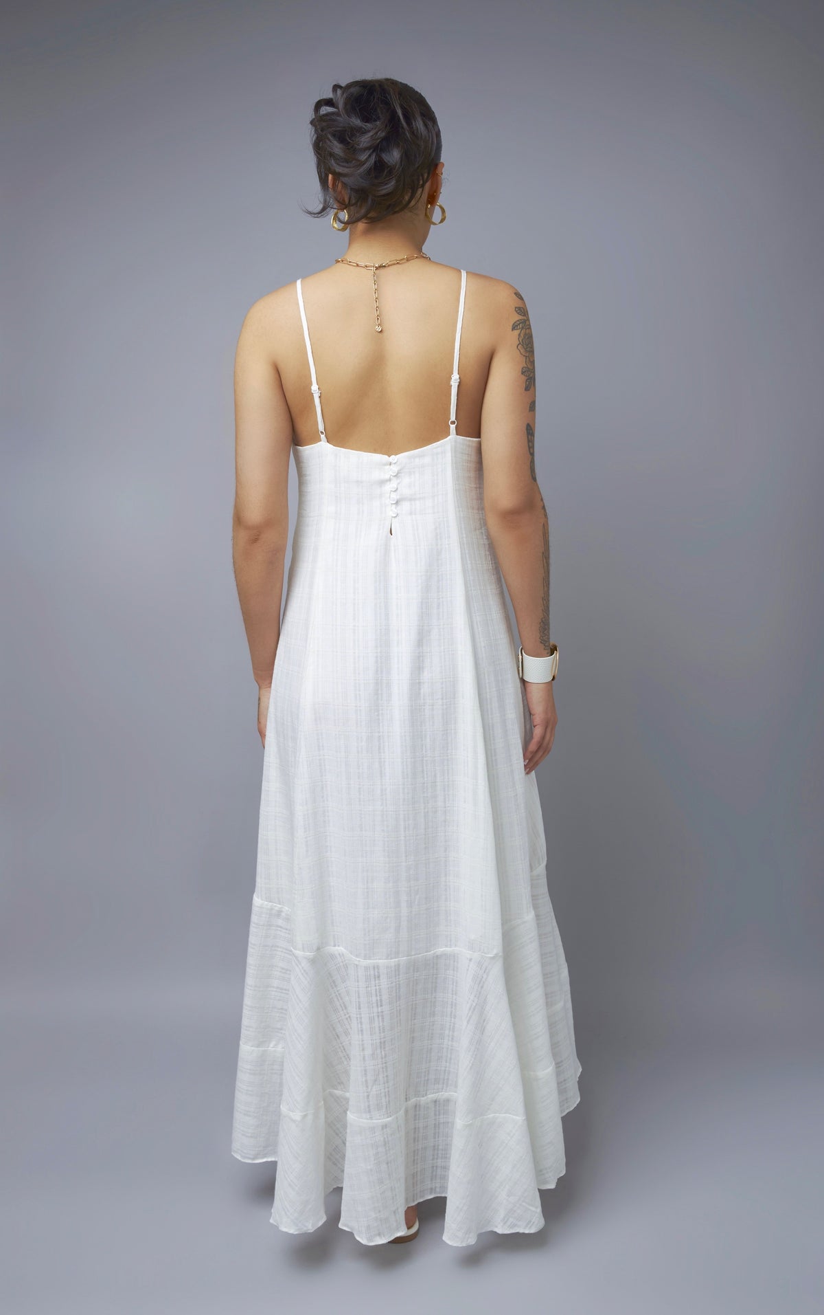 Chasing The Sun White High-Low Maxi Dress