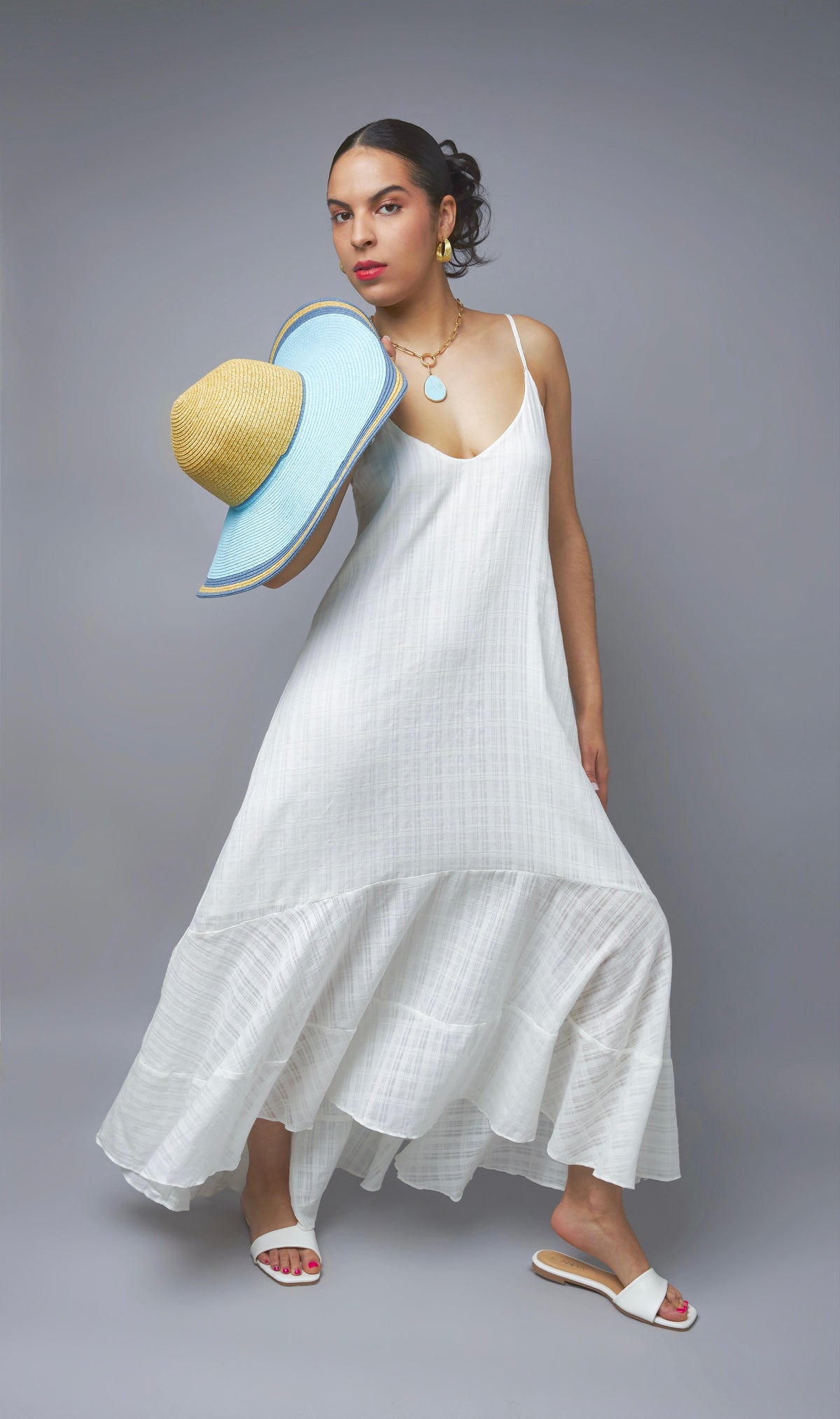 Chasing The Sun White High-Low Maxi Dress