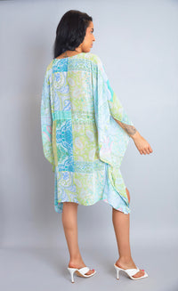 Sunny Days Blue Paisley Kimono Cover-Up
