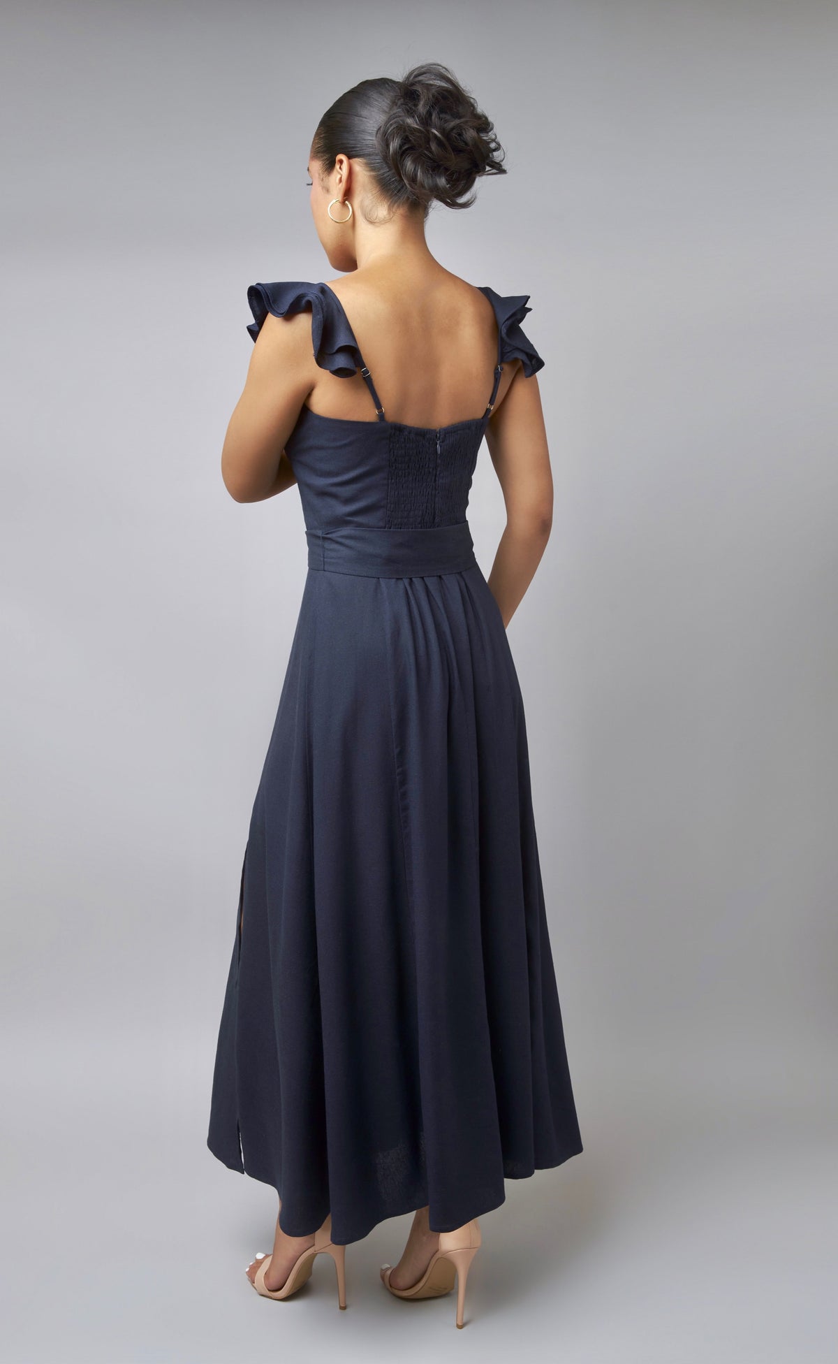 Timeless Glam Navy Midi Dress