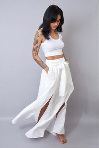 A Tocuh Of Chic Bobo White Double Split Maxi Skirt