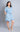 Casual Chic Distressed Light Denim Button Down Shirt-Dress