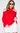 Red Hot Halter Off-The-Shoulder Ribbed Knit Sweater