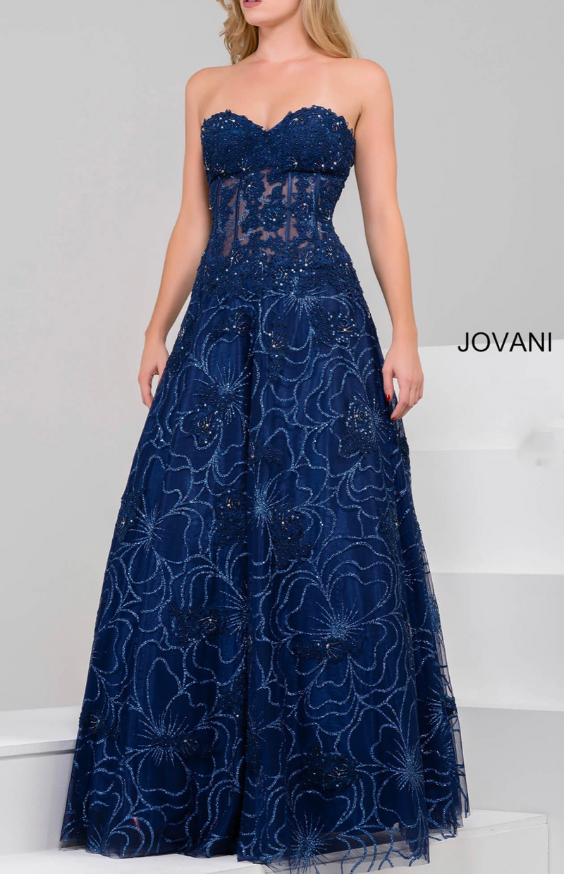 JOVANI 14913 STRAPLESS SWEETHEART DRESS