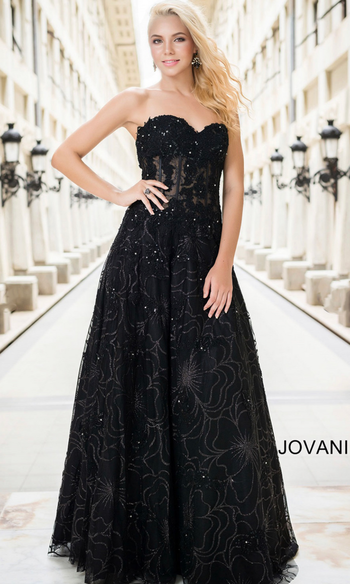 JOVANI 14913 STRAPLESS SWEETHEART DRESS