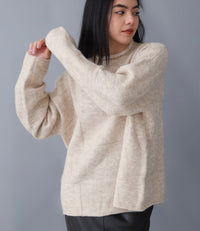 Winter Warmth Natural Mock Neck Knit Sweater