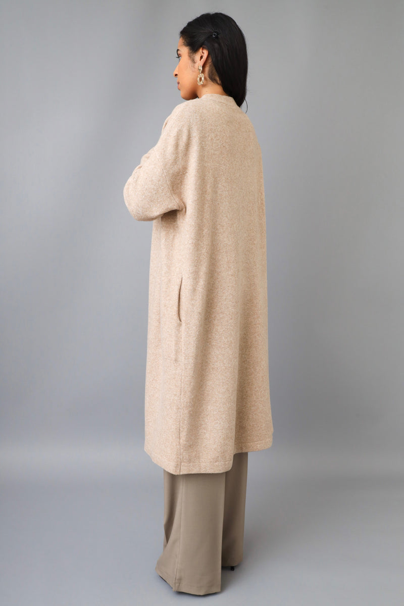 Cozy You Taupe Long Cardigan Sweater