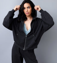 Relax With Me Stylish Black Oversize Relaxed Lounge Hoodie Set
