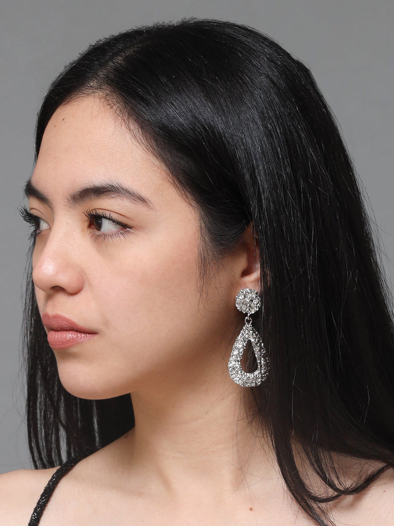 Elegant Crushed-Style Teardrop Fashion Earrings