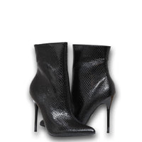 Brie Trend-Setting Black Snake Print Boots