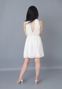 Brooklyn White Sleeveless Braided Detail Mini Dress